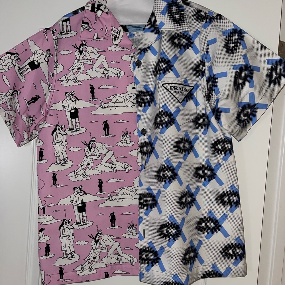 Prada Double Match Pink/Blue shirt